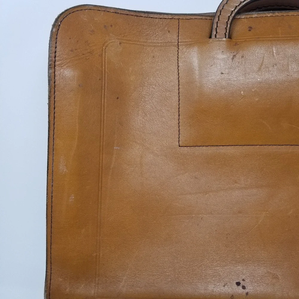 VTG Schelsinger Brothers Briefcase -‎ Portfolio Bag California Saddle Leather